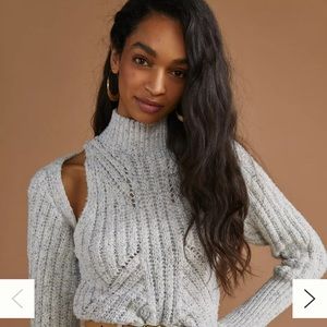 Anthropologie Ribbed Sweater Shrug Set